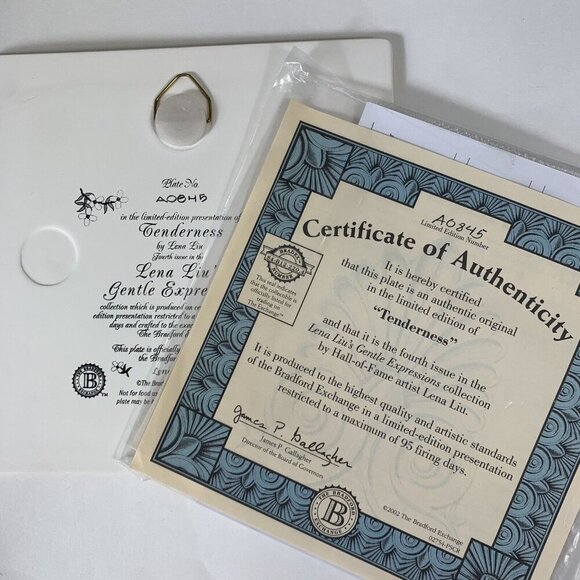 Bradford Exchange Plates Lena Lius Gentle Expressions Tenderness AO845 2002 VTG - Picture 4 of 5